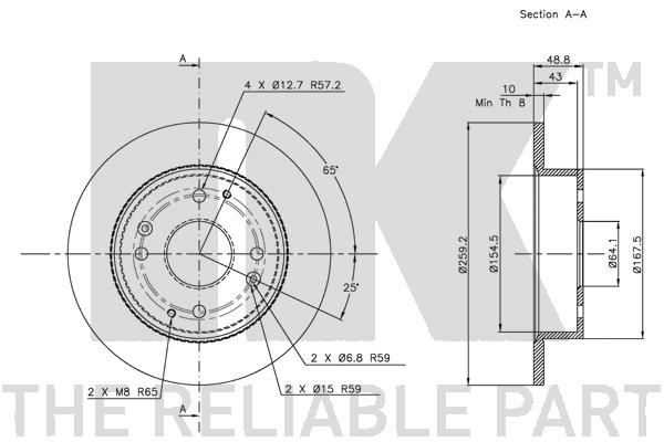 NK 209939 Bremsscheibe