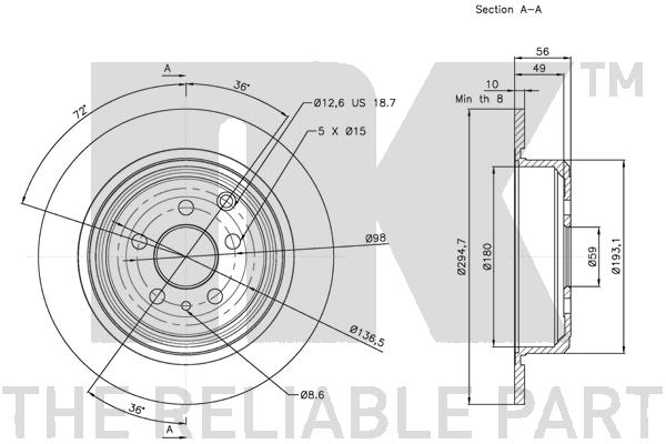 NK 209943 Bremsscheibe