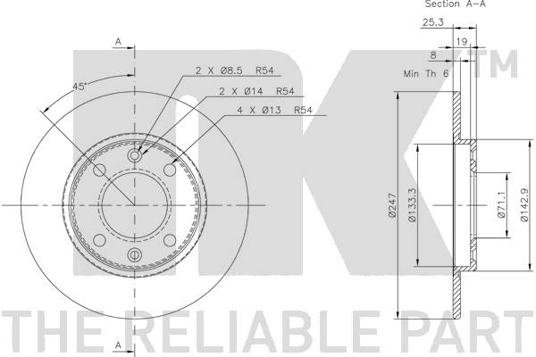 NK 209947 Bremsscheibe