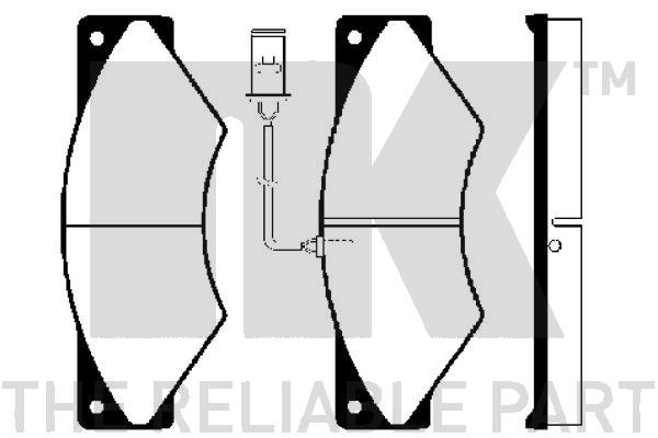 NK 222347 Bremsbelagsatz, Scheibenbremse
