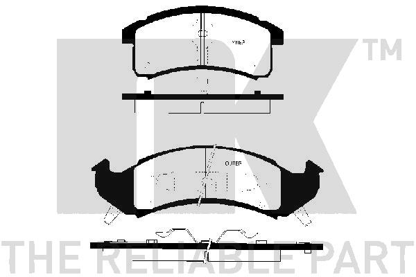 NK 229213 Bremsbelagsatz, Scheibenbremse