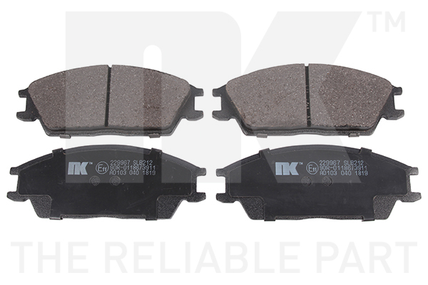 NK 229967 Bremsbelagsatz, Scheibenbremse
