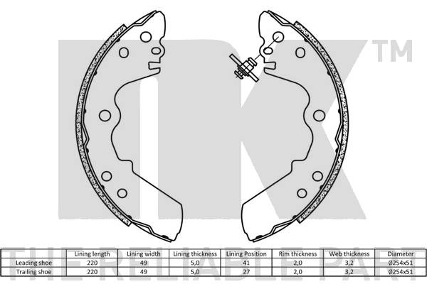 NK 2714528 Bremsbackensatz