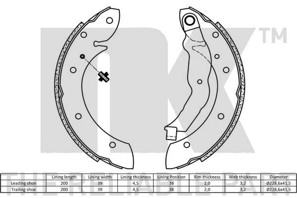 NK 2715544 Bremsbackensatz