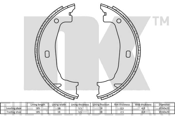 NK 2715662 Bremsbackensatz