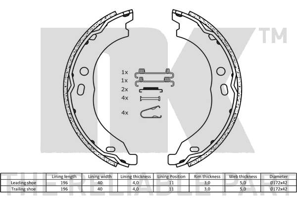 NK 2719754 Bremsbackensatz