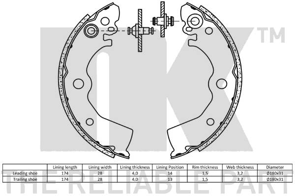 NK 2722532 Bremsbackensatz