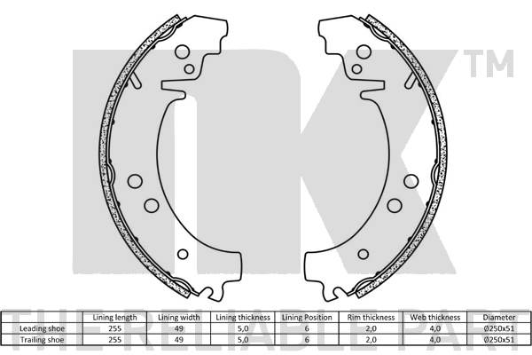 NK 2723276 Bremsbackensatz