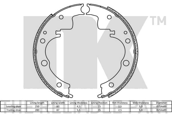 NK 2723436 Bremsbackensatz