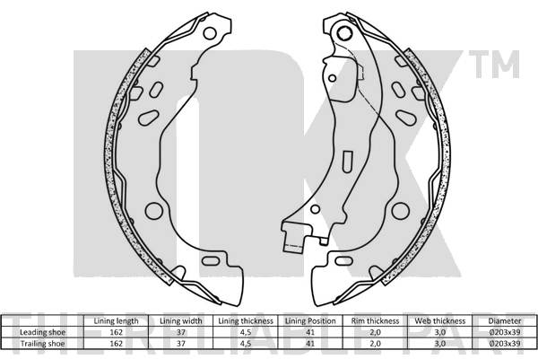 Brake Shoe Set 2