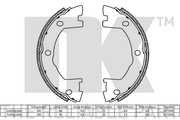 NK 2723841 Bremsbackensatz, Feststellbremse