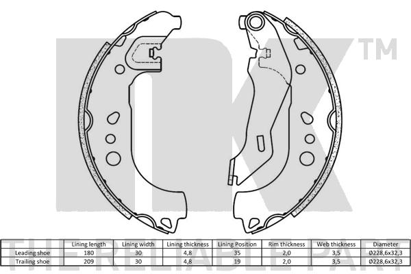 NK 2723859 Bremsbackensatz