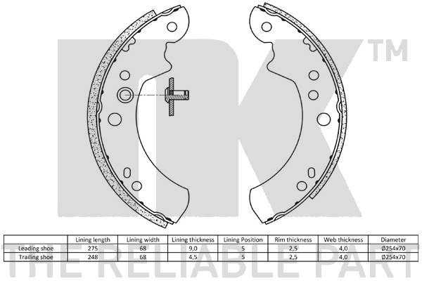 NK 2725443 Bremsbackensatz