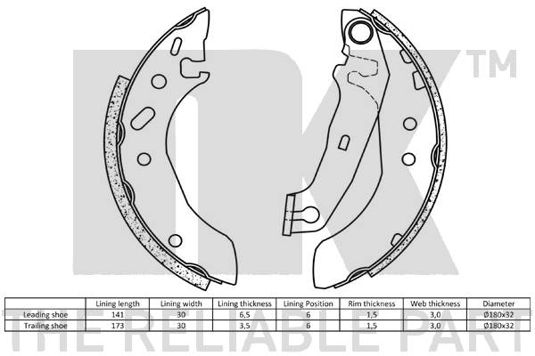 NK 2725535 Bremsbackensatz