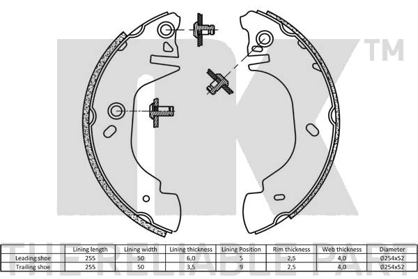 NK 2725570 Bremsbackensatz