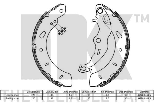 NK 2725819 Bremsbackensatz