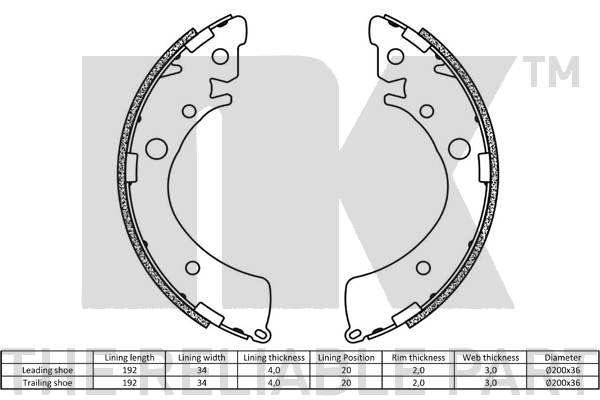 NK 2726441 Bremsbackensatz