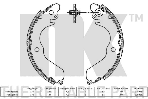 NK 2730533 Bremsbackensatz