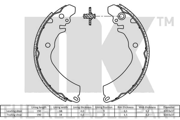 NK 2730568 Bremsbackensatz