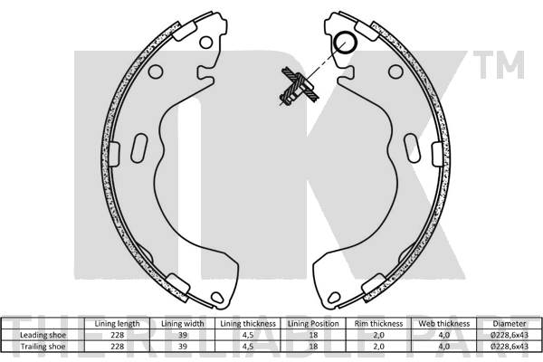 NK 2732640 Bremsbackensatz