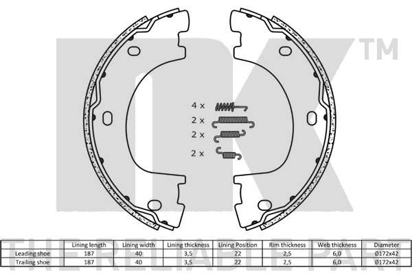 NK 2733773 Bremsbackensatz