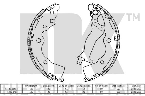 NK 2734755 Bremsbackensatz