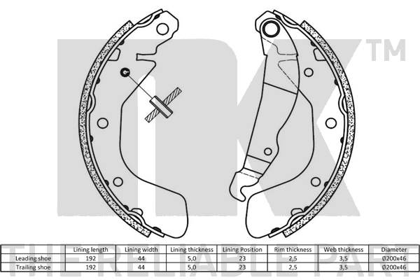 NK 2736797 Bremsbackensatz