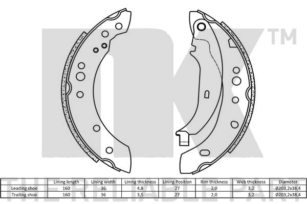 Brake Shoe Set 2