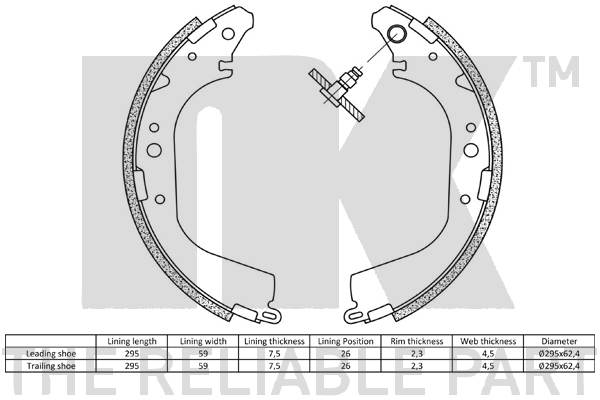 NK 2745425 Bremsbackensatz