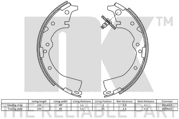 NK 2745426 Bremsbackensatz