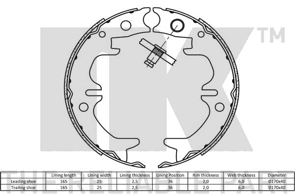 NK 2745729 Bremsbackensatz, Feststellbremse