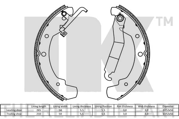 NK 2747295 Bremsbackensatz