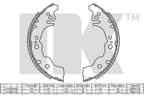 NK 2751775 Bremsbackensatz