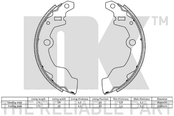 NK 2752472 Bremsbackensatz