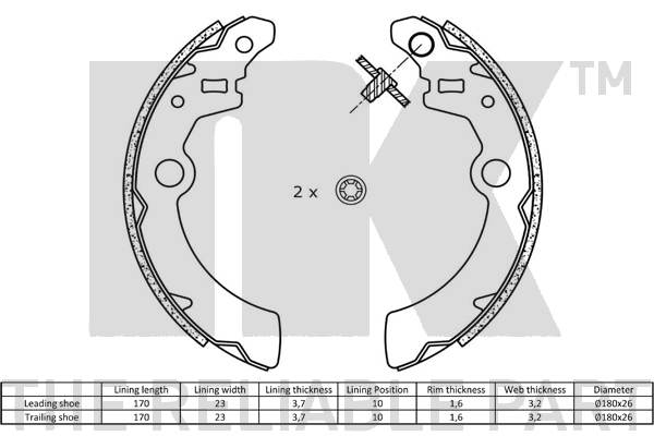 NK 2752692 Bremsbackensatz