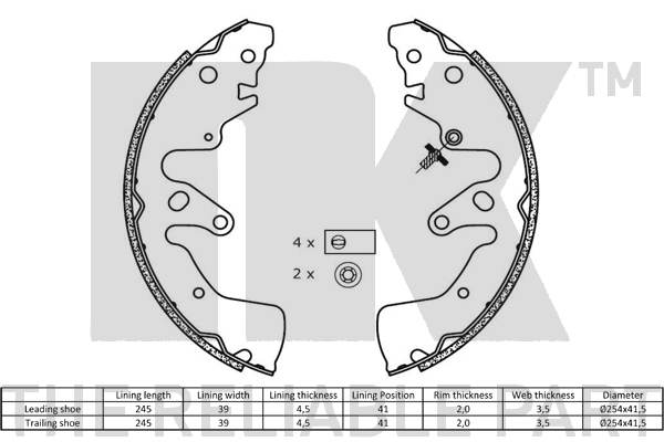NK 2752783 Bremsbackensatz
