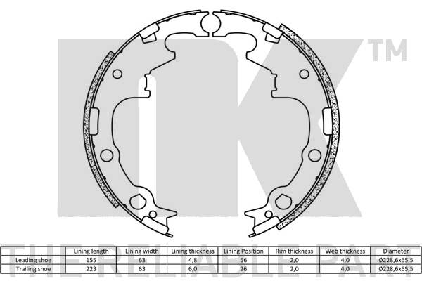 NK 2793630 Bremsbackensatz