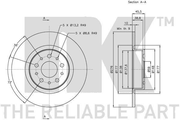 NK 311021 Bremsscheibe