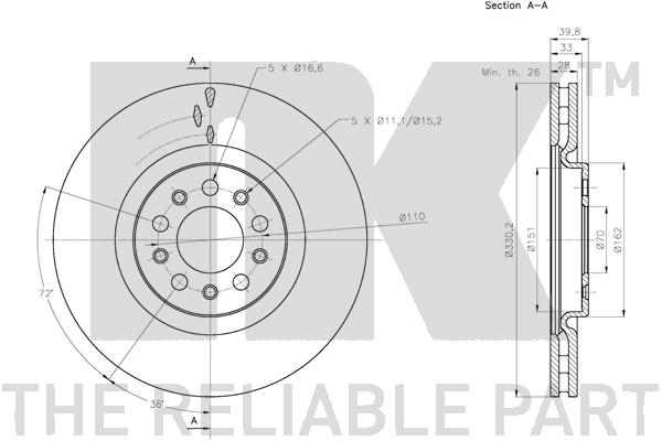 NK 311031 Bremsscheibe
