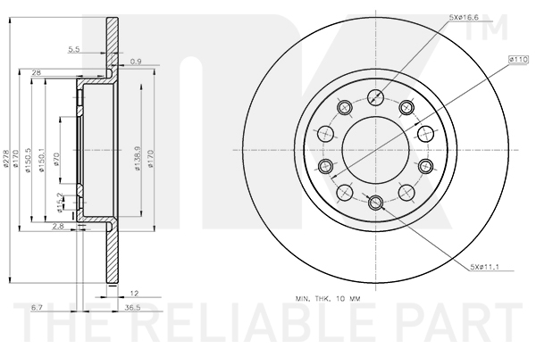 NK 311032 Bremsscheibe