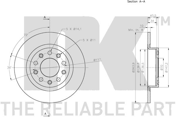 NK 311035 Bremsscheibe