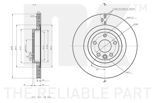 NK 311229 Bremsscheibe