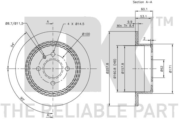 NK 311510 Bremsscheibe