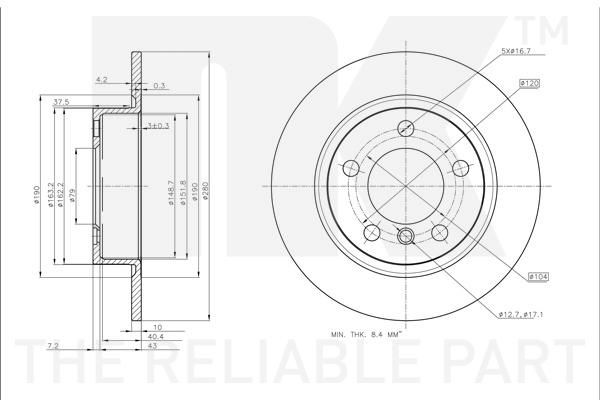 NK 3115121 Bremsscheibe