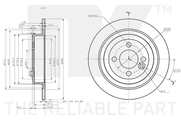 NK 3115122 Bremsscheibe