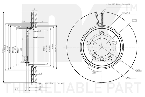 NK 3115123 Bremsscheibe