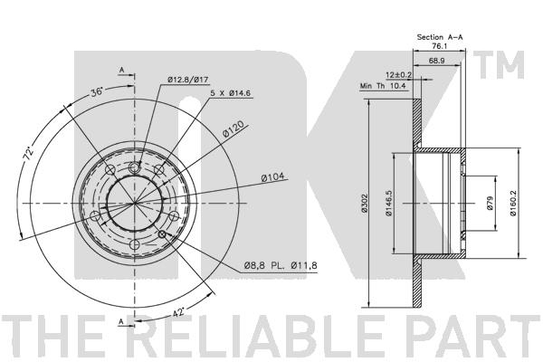 NK 311518 Bremsscheibe