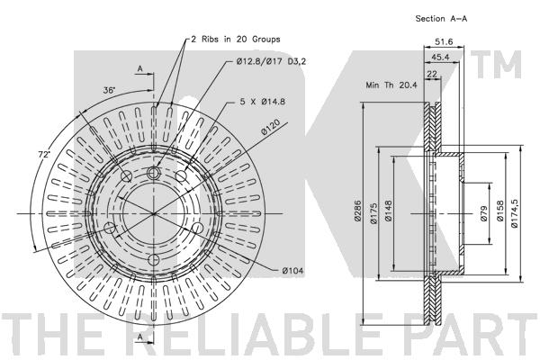 NK 311521 Bremsscheibe