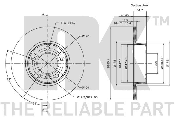 NK 311524 Bremsscheibe