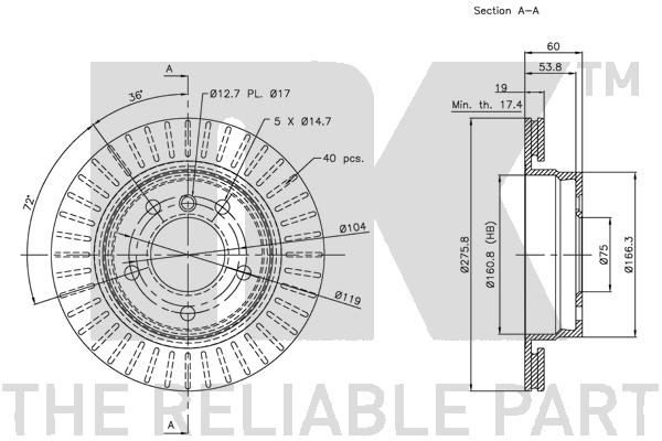 NK 311535 Bremsscheibe